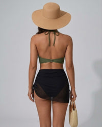 🌊¡Gran oferta de verano: 38% de descuento!👙Bikini de talle alto con falda y control de abdomen.